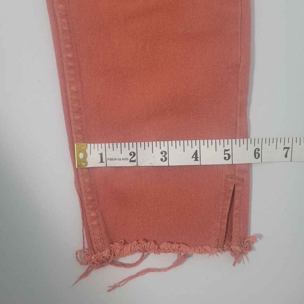 Kensie Vintage Lux Ultimate High Rise Skinny Distressed Jeans Red Raw Hem 8/28 - Picture 7 of 11